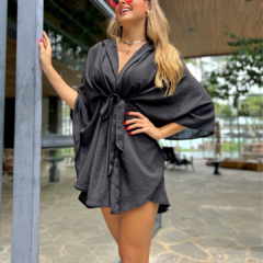 KIT VERÃO LANEZ ALL BLACK (Saída de praia preta e óculos de sol preto) - comprar online