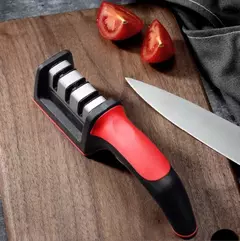 Afiador profissional de facas de aço inoxidável com 3 apontadores profissionai na internet