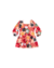 Vestido Infantil Feminino em meia malha floral - comprar online