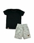 Conjunto Masculino Infantil Red water preto com short listrado