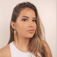 Ear Jacket Franja Base Oval Dourado - comprar online