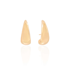 Brincos Ear Hook Meia Lua Lisa Dourado