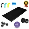 Kit Pilates em Casa - Caneleira 2 Kg- Par + Colchonete + Kit Mini Band + Peso 2 Kg + Overball + Faixa média