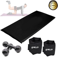 Kit Aeróbico Em Casa Caneleira 5 Kg + Colchonete + Halter 2 - Cheers Fitness