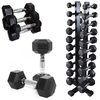 Dumbell Injetado Sextavado Pegada Cromada 1kg A 10kg+suporte