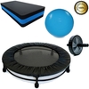 Kit aeróbico Mini jump + Step + Bola 55 cm + Roda + Capa