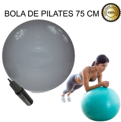 Bola Pilates Suica Yoga Ginastica 75cm Com Bomba De Mão