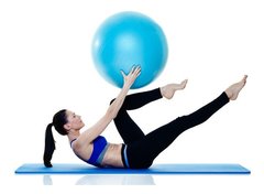 Bola Pilates Suica Yoga Ginastica 55cm com bomba de mão