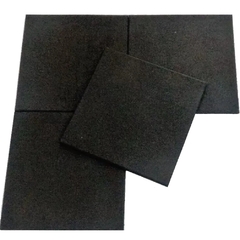 Piso Academia Emborrachado Preto Anti Impacto 100x100 Cm