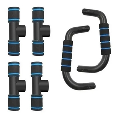 Apoio Barra Fixo P/ Flexão Suporte Chão + Kit elástico 5vias - cheers Fitness