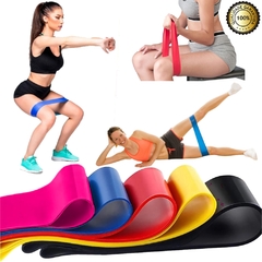 Kit Elástico Extensor 11 Pçs Treinamento Funcional + 5 Bands