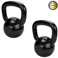 Kit Peso Kettlebell Emborrachado Treinamento Funcional 4 E 6 Kg