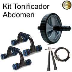 Roda Abdominal C/ Apoio Fixo Flexão Circuito c corda aço