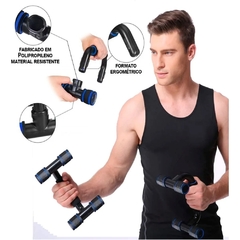 Apoio Fixo P/ Flexão de braço Barra Chão Ergonômica Fitness - comprar online