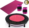 Kit Ginástica Rosa - Jump+colchonete+caneleira 3 Kg+capa