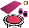 Kit Ginástica Rosa - Jump + Colchonete + Caneleira 5 Kg