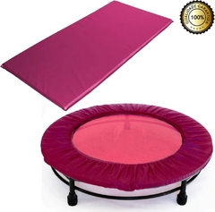 Cama Elástica Mini Jump Profissional Rosa +Capa + Colchonete