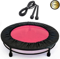 Cama Elástica Mini Jump Profissional Rosa + Capa Preta+corda