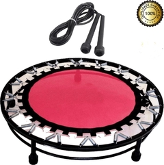 Cama Elástica Rosa Mini Jump 180kg Com Aro De Reforço+corda