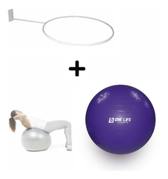 Kit Bola Fitball 65 Cm + Suporte De Parede