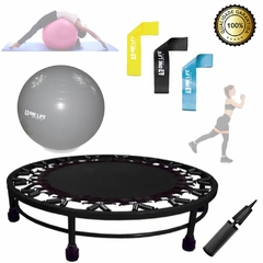 Kit Mini Jump Cama + Kit Mini Band + Bola + Bomba