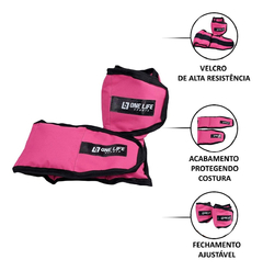 Caneleira Peso Tornozeleira 3kg - Par + Colchonete Promoção Cor: Rosa - comprar online