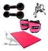 Kit Ginastica Colchonete, Tornozeleira 3kg, Halter 3kg