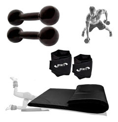 Kit Ginastica Colchonete, Tornozeleira 3kg, Halter 3kg - comprar online