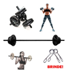 Kit Body Pump - Barra + 10 Kg De Anilhas Emborrachadas Peso:2x3kg e 2x2kg