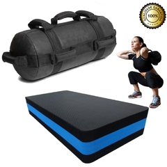 Kit Aeróbico com 2 Step em EVA + Power Bag Sand Bag 30 kg