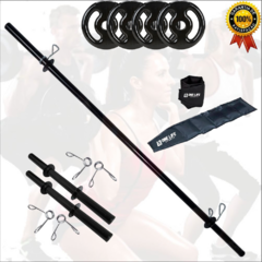 Kit Treino Body Pump Academia Funcuinal Com Peso Para Treino De Braços e Pernas Crossfit Treino em Casa Barra 40cm