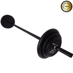 Kit Body Pump - Barra + 10 Kg De Anilhas Emborrachadas + Caneleira 3 kg - Cheers Fitness