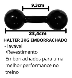 Par De Caneleira De Peso Profissional De 1 Kg + Halter 1 Kg + Bola 65 cm na internet