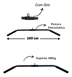 Barra Puxador Costas Pulley 1 Mt Profissional Academia na internet