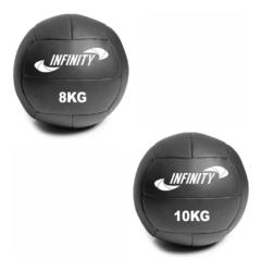 Kit Wall Ball 6 E 8 Kg Couro Medi Baal Funcional