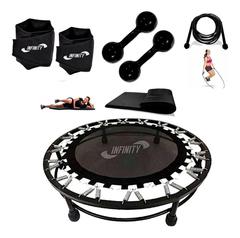 Kit Ginástica Jump+colchonete+peso2kg+caneleira 2kg + corda