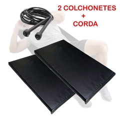 Kit Fitness P/ Treino Em Casa 2 Colchonete + Corda De Pular