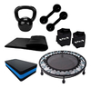 Kit Mini Jump + halter 4 kg + Kettlebell 4 kg + Caneleira 4 kg+ Step + Colchonete