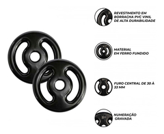 Kit Completo Barra E 12kg + Colchonete Academia + Barra 40cm - 2x3 + 2x2 + 2x1 na internet