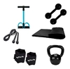 Kit Fitness Colchonete + Caneleira + Halter + Extensor+corda