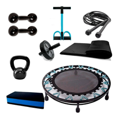 Kit Fitness Aeróbico Ginástica Profissional Treino 8 Itens