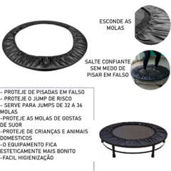 Cama Elástica Mini Jump Com Aro De Reforço C/ Capa + Corda - cheers Fitness