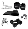 Kit Ginástica Caneleira 5kg+ Halter 05kg + Colchonete +corda