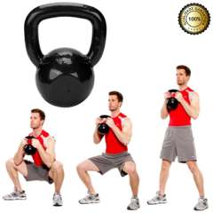 Kettlebell 04kg Emborrachado Fundidos Fitness Academia - loja online