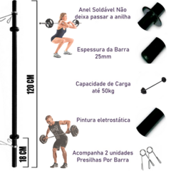 Imagem do Kit Aeróbico Fitnes Jump + Barra + 10 Kg Anilha + Colchonete