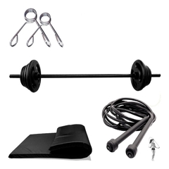 Kit Completo Body Pump C/barra E 10kg + Colchonete + Corda