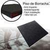 Piso Academia Emborrachado Preto Anti Impacto 100x100 Cm / 50X50 Cm Crossfit Proteção Academia Studio Pilates