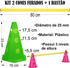 KIT AGILIDADE 8 CONES + 10 PRATOS + 2 KIT CONE + COLCHONETE + CORDA + CANELEIRA 2 KG + ESCADA + MINI BANDS M F EX + BOMBA + SUPORTE na internet