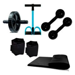 Kit Funcional Peso - Extensor + Colchonete + Halter + Canele