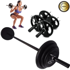 Kit Body Pump - Barra + 10 Kg De Anilhas Emborrachadas na internet